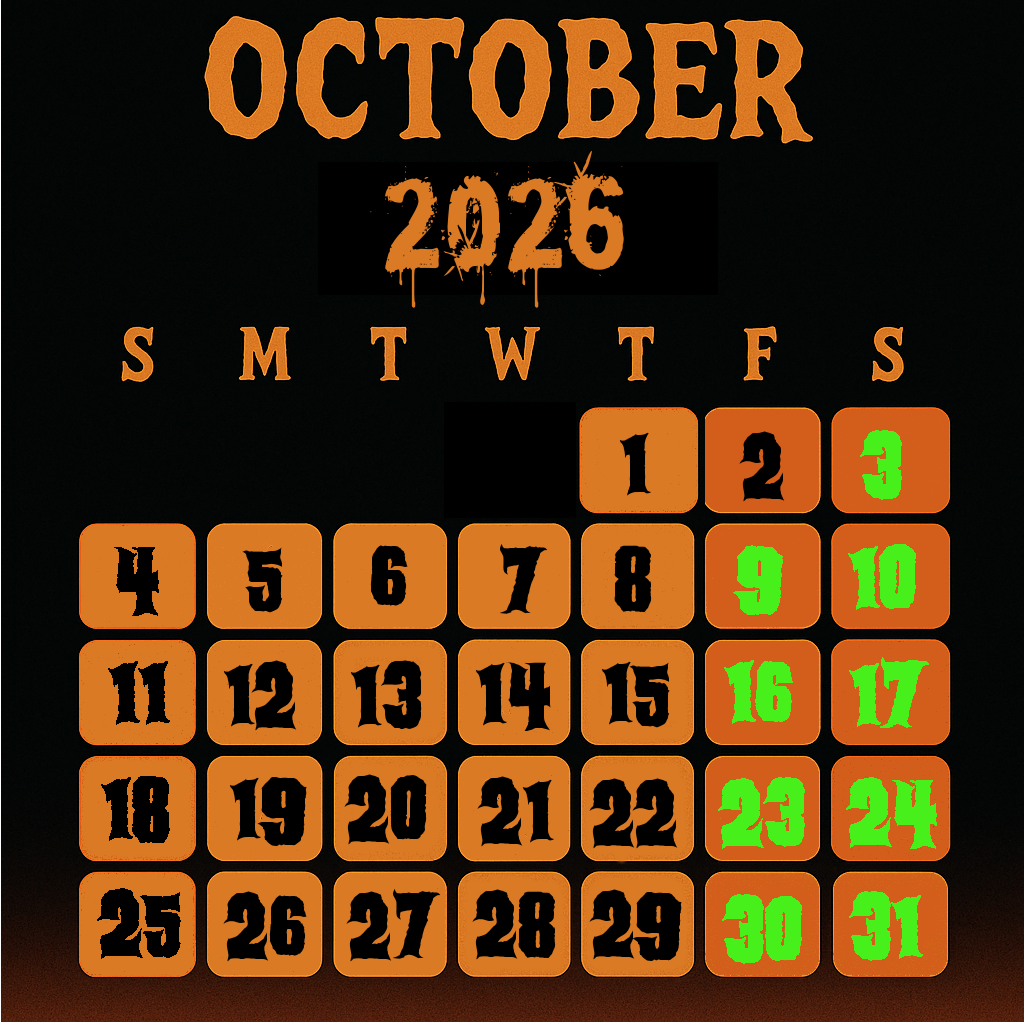 October 2026 Calendar